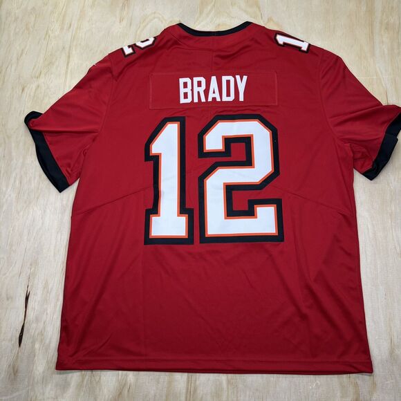 NEW XXL Tom Brady Tampa Bay Buccaneers Nike #12 Retired Player Jersey Red SEWN - Picture 13 of 16